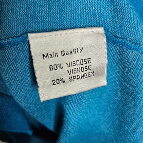 VTG Claudia Sträter Viscose Long Cardigan Sweater W/Pockets Women'S Size 42 Blue - Picture 5 of 6